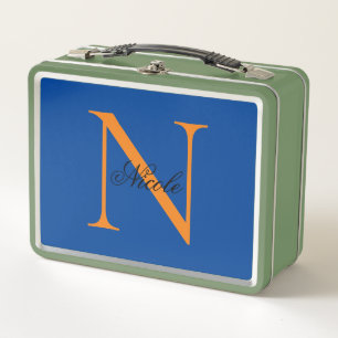 Initial Mit Monogramm handgeschriebener Eigenname  Metall Brotdose