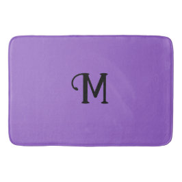 Initial Monogram Amethyst Jewel Tone Solid Color Badematte