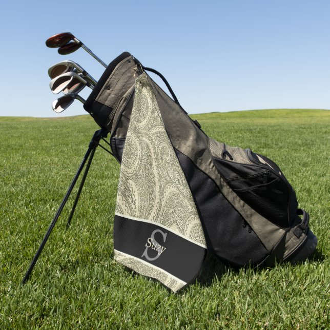 Initial Monogram Golfhandtuch (Gras)