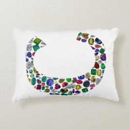 Initial Monogram Letter C Trendy Dekokissen