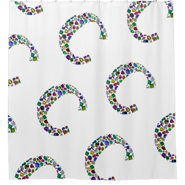 Initial Monogram Letter C Trendy Duschvorhang (Vorderseite)