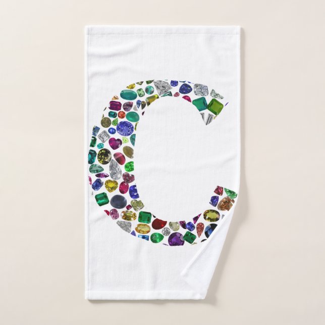 Initial Monogram Letter C Trendy Handtuch (Handtuch)