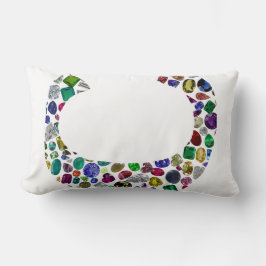 Initial Monogram Letter C Trendy Lendenkissen