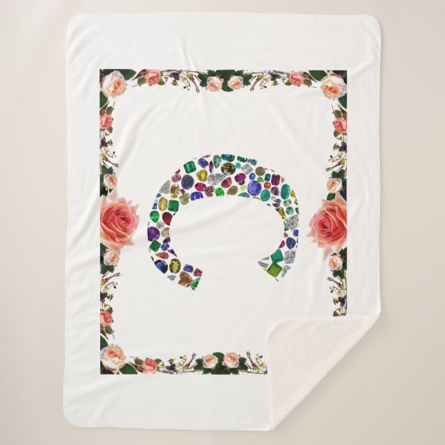 Initial Monogram Letter C Trendy Sherpadecke (Vorderseite)