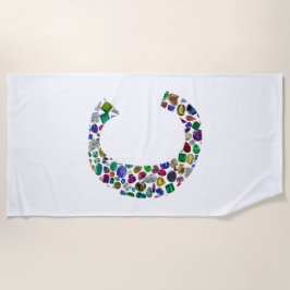 Initial Monogram Letter C Trendy Strandtuch