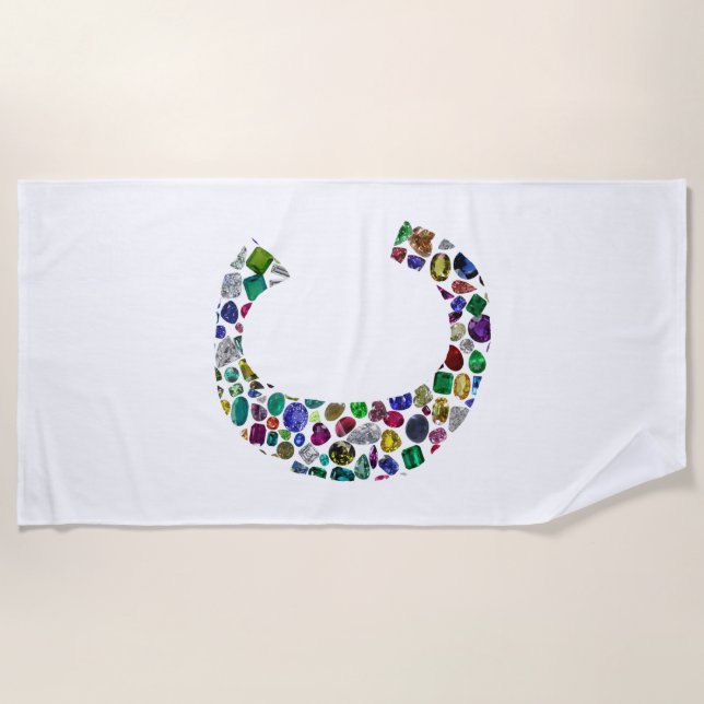 Initial Monogram Letter C Trendy Strandtuch (Vorderseite)