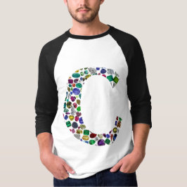Initial Monogram Letter C Trendy T-Shirt