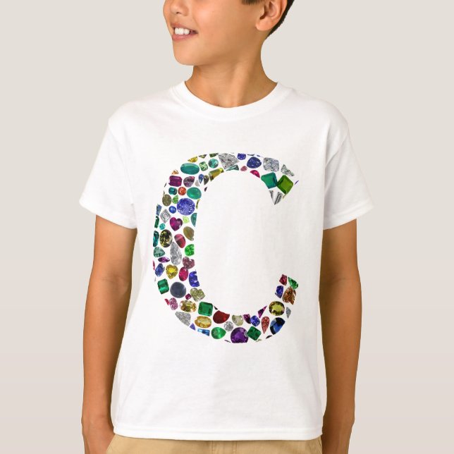 Initial Monogram Letter C Trendy T-Shirt (Vorderseite)
