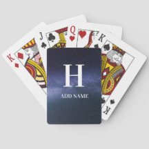 Initial Monogram Modern Galaxy Stars Sky Name