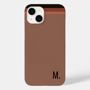 Initial Monogram Modernes Minimalistisch Brown hin Case-Mate iPhone 14 Hülle