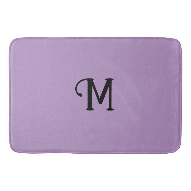 Initial Monogram Morganite Jewel Tone Solid Color Badematte (Vorderseite)