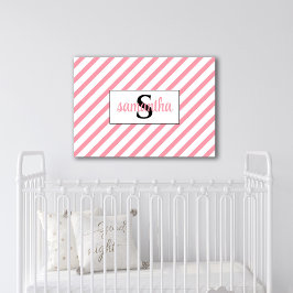 Initial Monogram Name Stretched Canvas Print Leinwanddruck