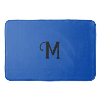 Initial Monogram Sapphire Jewel Tone Solid Color Badematte