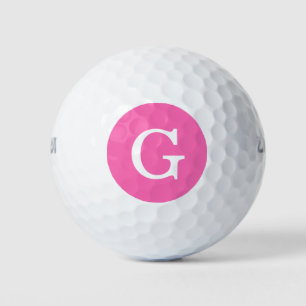 Initial-Monogramm in heiß rosa Golfball