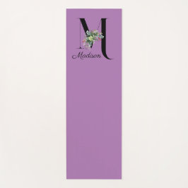 Initial Monogramm Wildblume Lavendel Yoga Mat Yogamatte