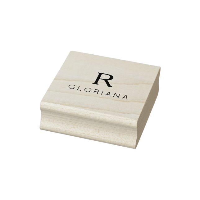 Initial Name Logo Boss Lady Business Gummistempel (Stempel)