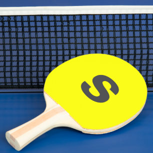Initial-Neon-Gelb für die benutzerdefinierte Monog Tischtennis Schläger