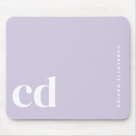 Initial niedlich Light Lila Monogram Mousepad