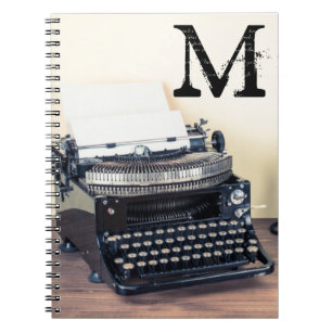 Initial-Notiz-Buch für das Monogramm des Vintagen Notizblock