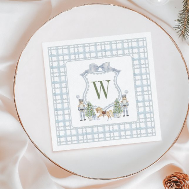 Initial Nutcracker-Wappen-Geschenk für die Aquarel Serviette (Von Creator hochgeladen)