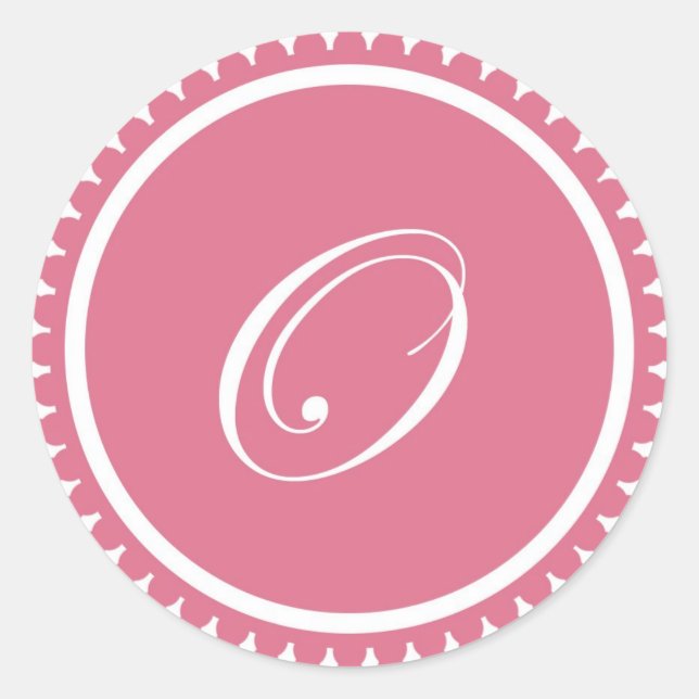 Initial-O-Prinzessin-Siegel-Gastgeschenk Runder Aufkleber (Vorderseite)
