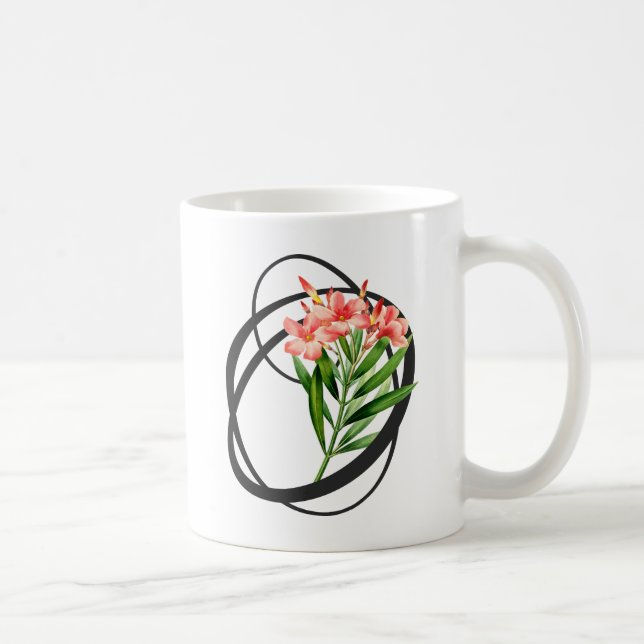 Initial O, Vintag Oleander Coffee Tasse (Rechts)
