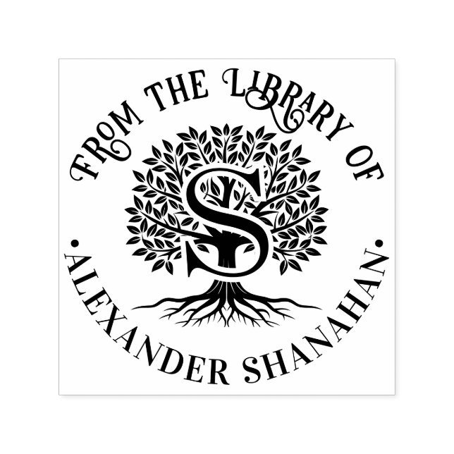 Initial Over Tree of Life Library Name #2BP Permastempel (Design)