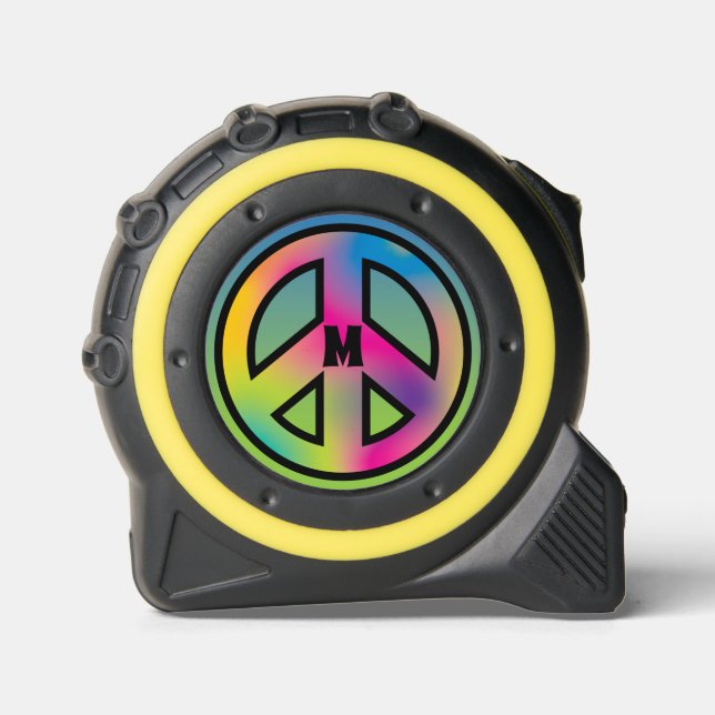 Initial "Peace Sign Custom Maßband (Vorderseite)