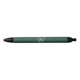 Initial Personalisiert Elegant Emerald Monogram Kugelschreiber