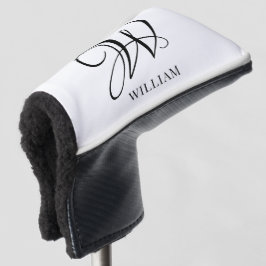 Initial Personalisiert elegant Weißes Monogramm Golf Headcover