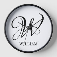 Initial Personalisiert elegant Weißes Monogramm