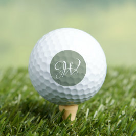 Initial Personalisierte Elegant Sage Green Monogra Golfball