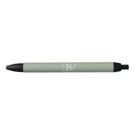 Initial Personalisierte Elegant Sage Green Monogra Kugelschreiber