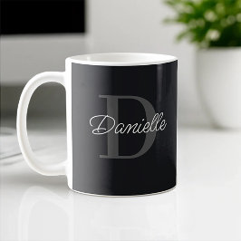 Initial personalisiertes Minimalistisches Elegant Kaffeetasse