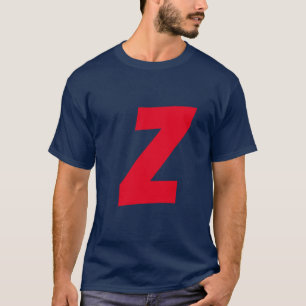 Initial Red Mit Monogramm Handwriting Own Name Blu T-Shirt