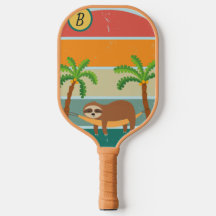Initial-Retro-Sloth-Sunset für benutzerdefinierte