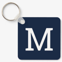 Initial-Schlüsselanhänger für das Blaue Monogramm