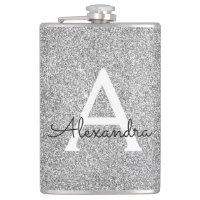 Initial Silver Glitzer und Sparkle Monogram