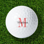 Initial und Name Personalisiert Golfball<br><div class="desc">Erhöhen Sie Ihr Golfspiel mit unseren individuellen Golfbälle, personalisiert mit einem einfachen Monogramm-Initial und einem Skriptnamen-Overlay. Wählen Sie aus einer großen Auswahl an Farben, um ein zeitloses Design zu schaffen, das wirklich einzigartig ist. Diese Golfbälle sind ein perfektes Geschenk für jeden Anlass, ob Weihnachten, Vatertag oder Muttertag. Mit ihrer durchdachten...</div>