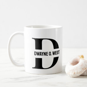 Initial und Name Personalisiert Mit Monogramm Kaffeetasse