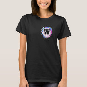 Initial W Rainbow Letter Alphabet-Namen Beginnen T-Shirt