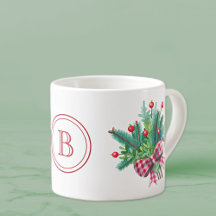 Initial, Watercolor Berries & Greenery Bouquet 6oz