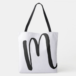 initial with name white simple & nice tasche