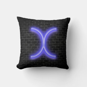 Initial X in Neon Marquee auf Brick Kissen