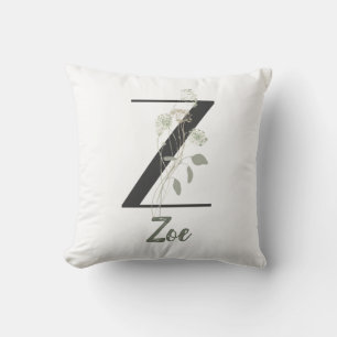 Initial Z mit weicher Blume Kissen