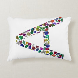 Initialbrief A in Gemstone Blumendesign Dekokissen