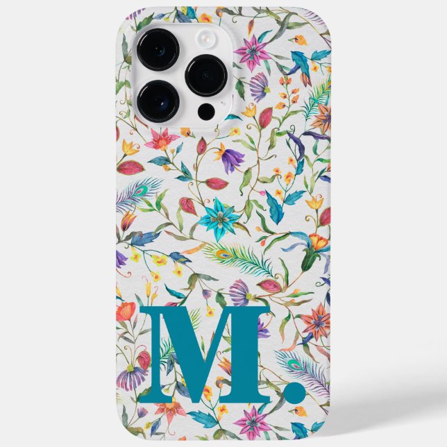 Initialbrief der blorfarbigen Monogramm Case-Mate iPhone 14 Pro Max Hülle (Rückseite)