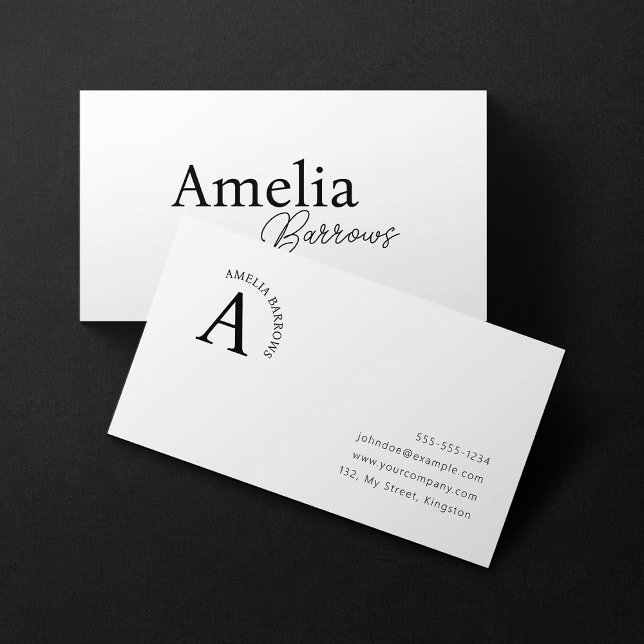 Initialbrief für Classic & Modern Monogram Visitenkarte (Von Creator hochgeladen)