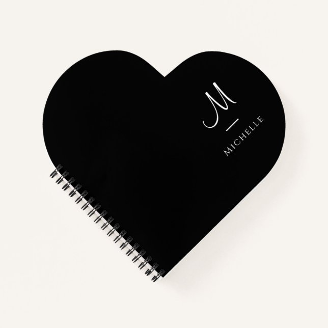 Initialbrief für Monogramm - Elegant Personalisier Notizbuch (Vorderseite)