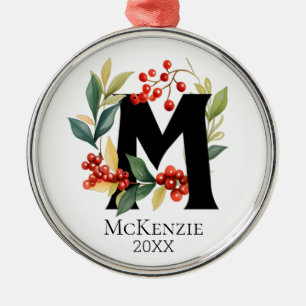 Initialbrief M Ornament Aus Metall